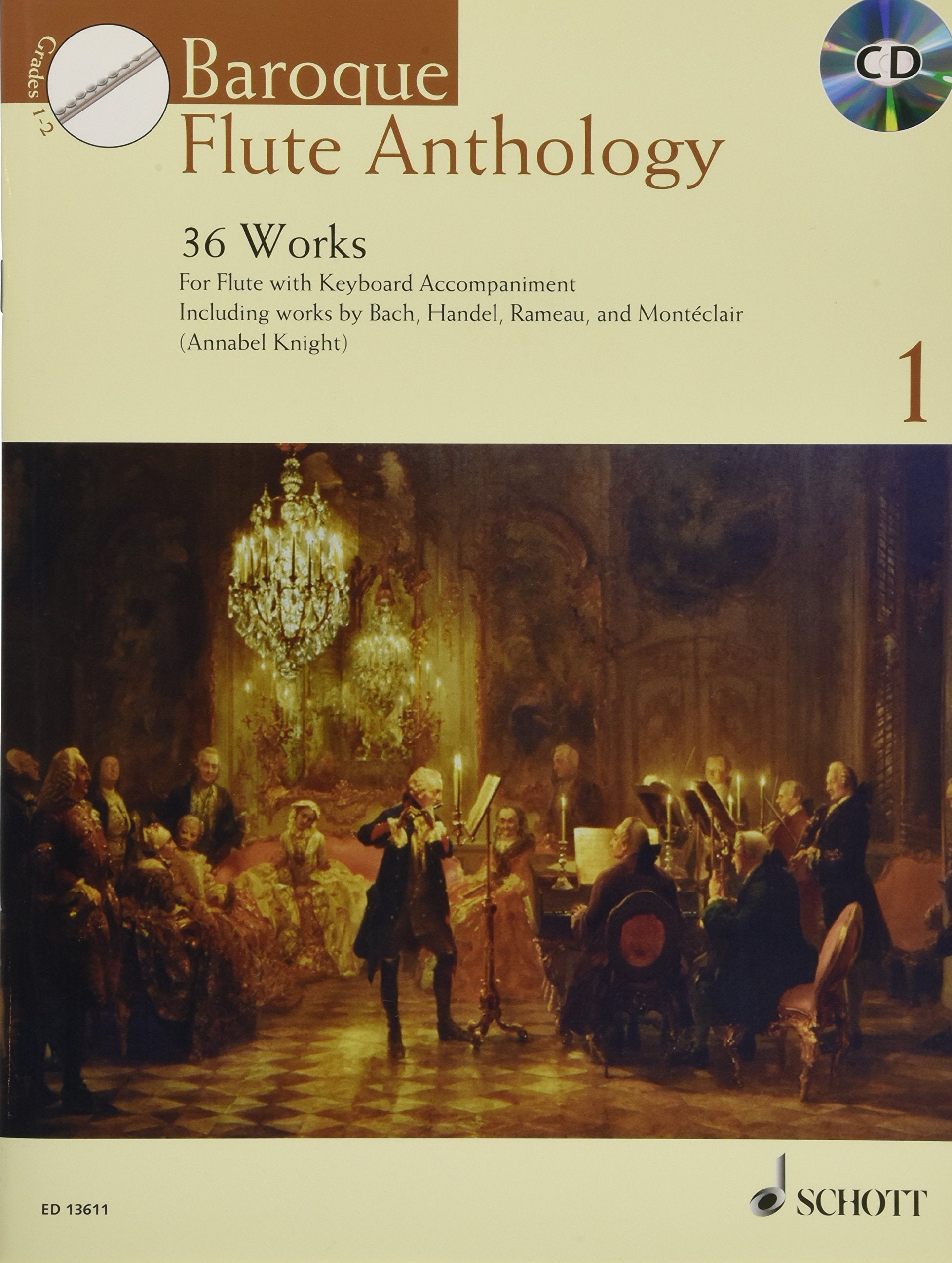 Baroque Flute Anthology: 36 Works. Vol. 1. Flöte. Ausgabe mit CD.: 36 Works for Flute and Piano (Schott Anthology Series, Band 1) Sheet Music