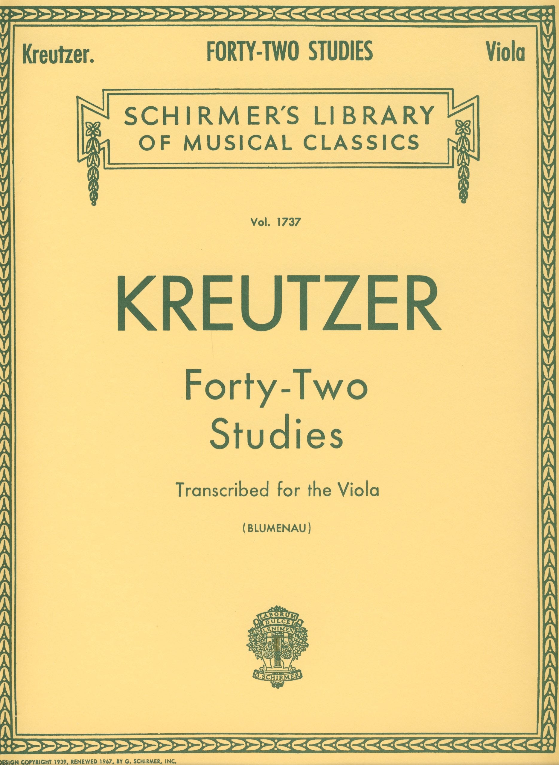 International Music Company KREUTZER - Estudios y Caprichos (42) para Viola (Pagels) Books