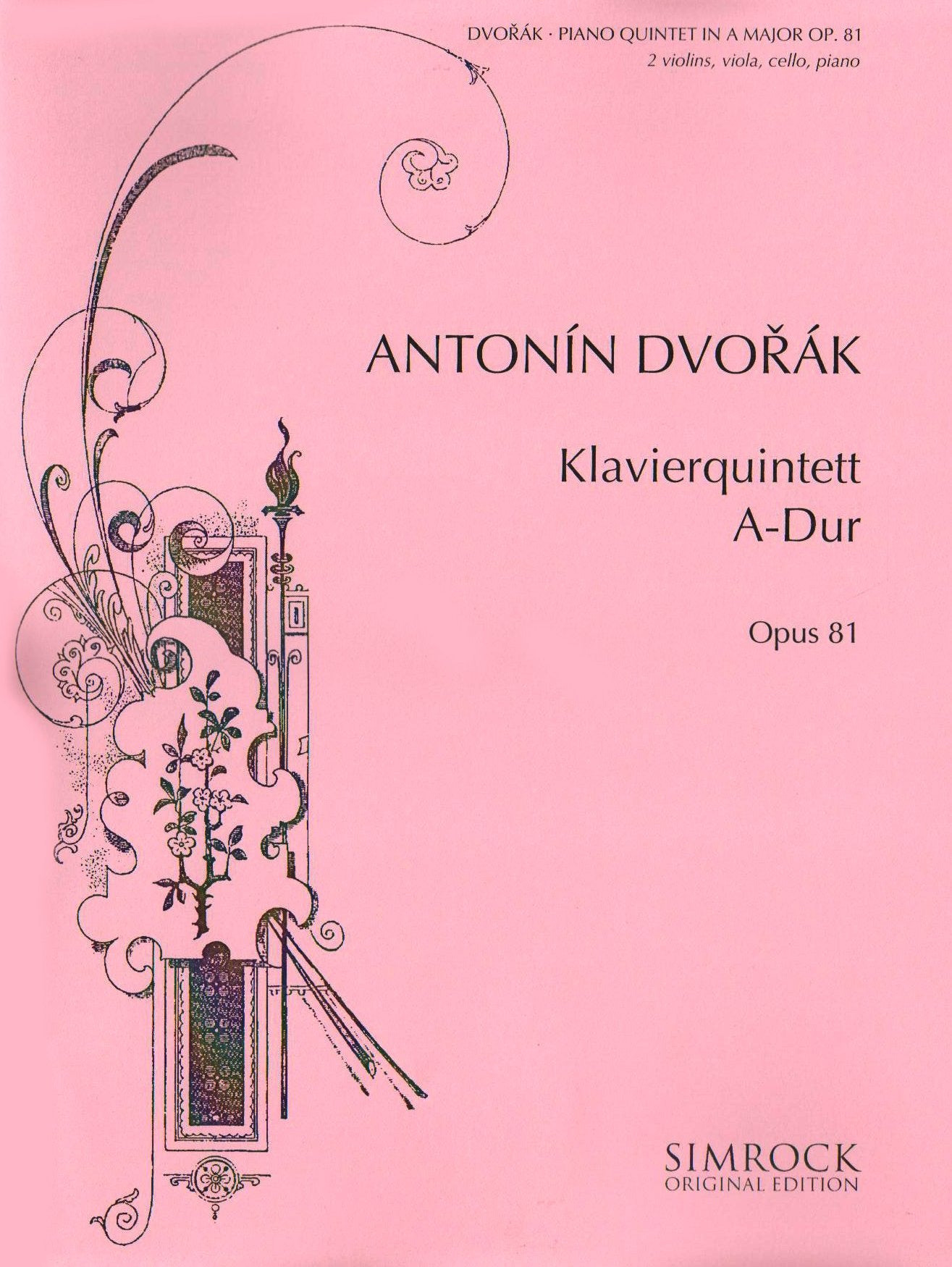 Piano Quintet in A: op. 81. piano quintet. Jeu de parties. Sheet Music