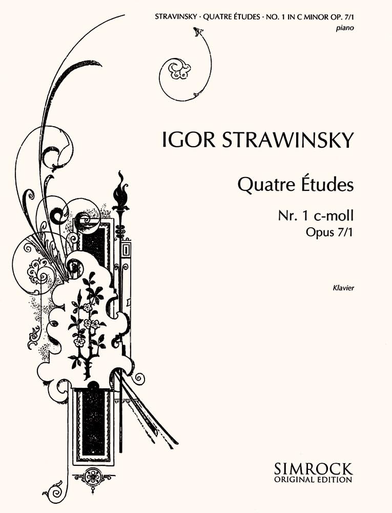 Vier Etüden: Nr. 1 c-Moll. op. 7/1. Klavier. (Simrock Original Edition) Sheet Music