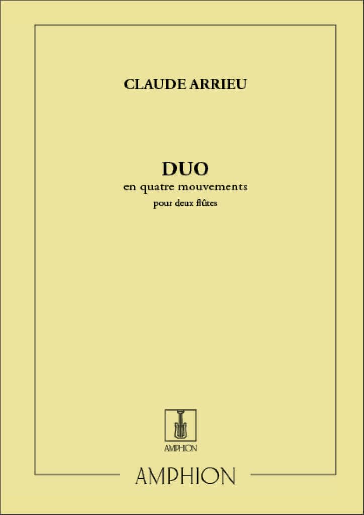 Duo En Quatre Mouvements, Pour Deux Flutes (FLUTE TRAVERSIE) Books