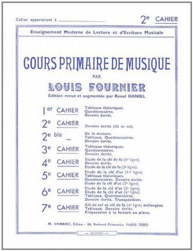 COURS PRIMAIRE DE MUSIQUE CAHIER 2 --- FORMATION MUSICALE Sheet Music