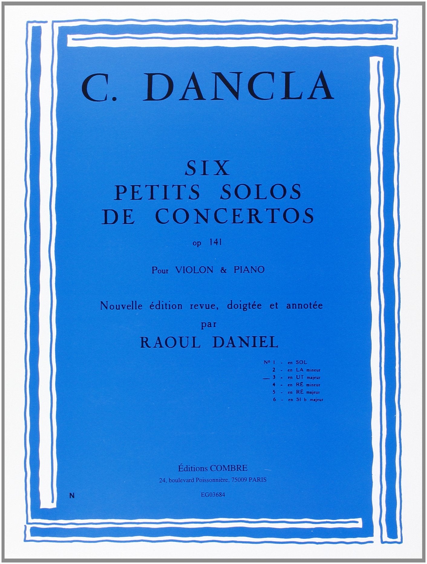 PETIT SOLO DE CONCERTO OP.141 N3 EN UT MAJ. --- VIOLON ET PIANO Sheet Music