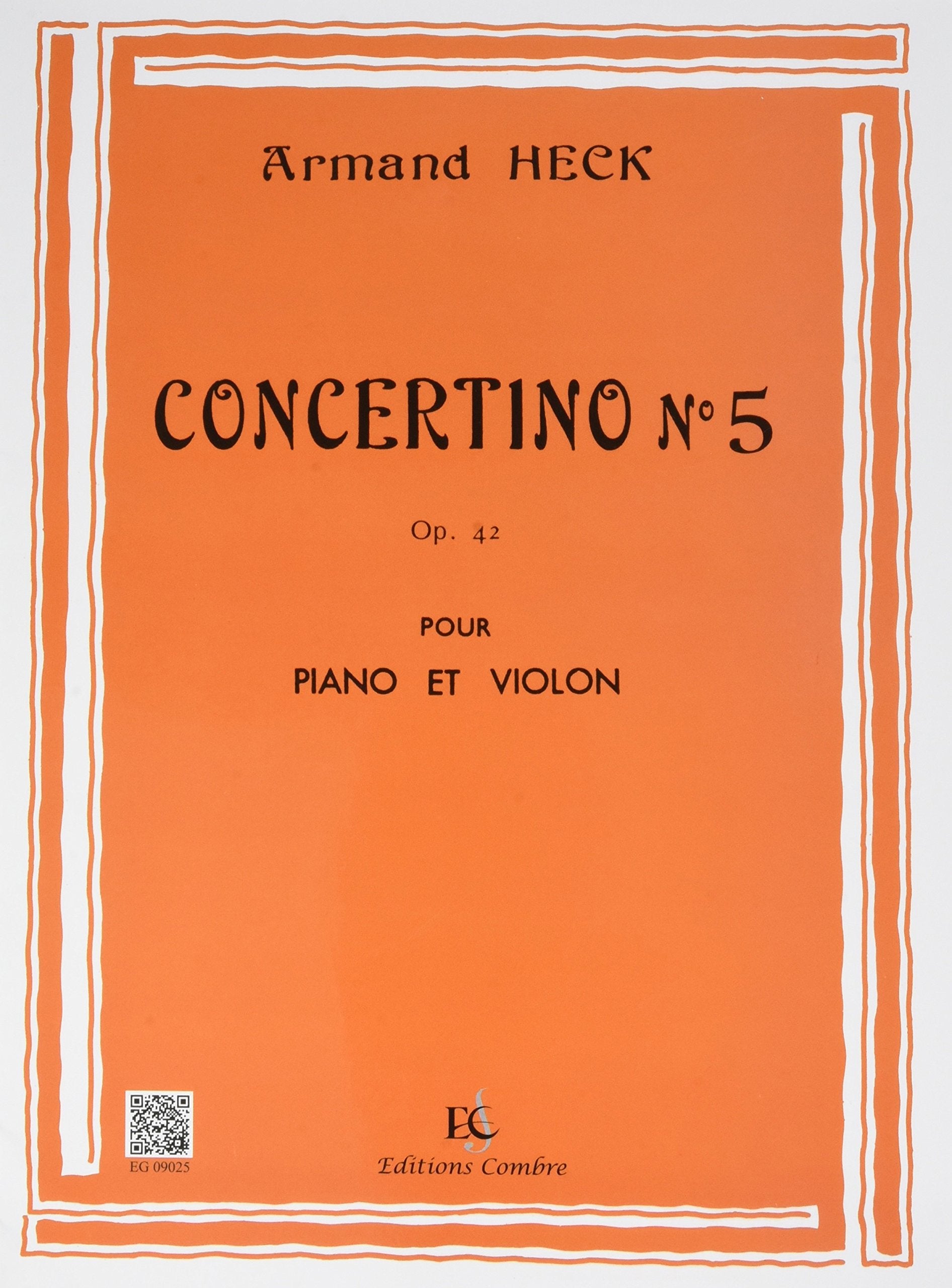 CONCERTINO N5 EN SOL MAJ. OP.42 --- VIOLON ET PIANO Sheet Music
