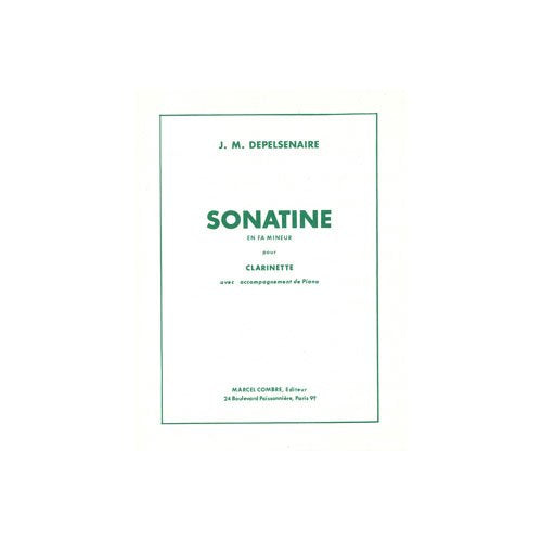 SONATINE FA MIN. --- CLARINETTE SIB OU SAXOPHONE MIB ET PIANO Sheet Music