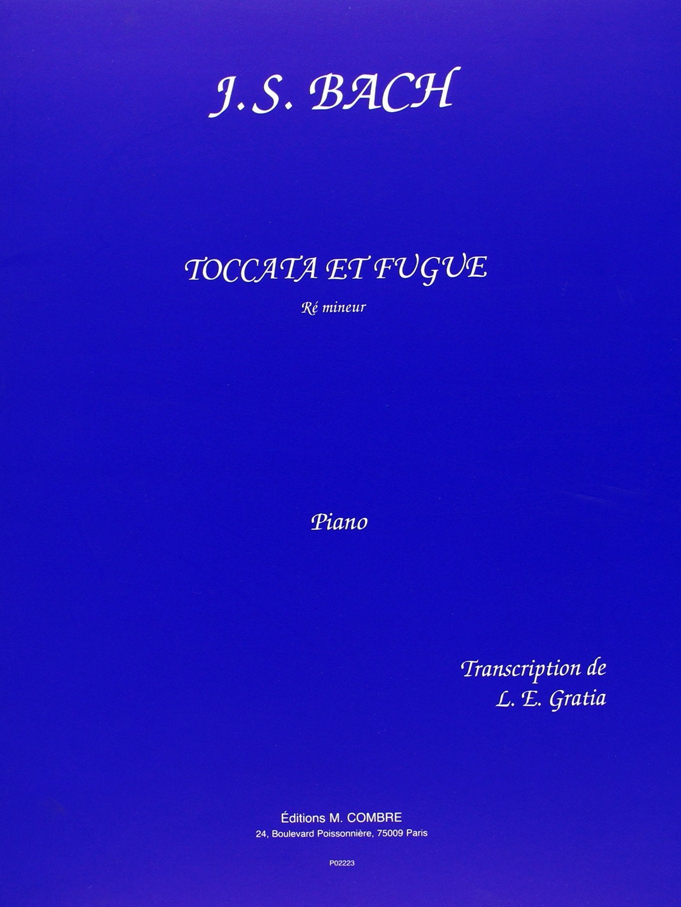 Toccata et fugue en re min. --- piano book