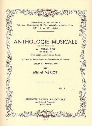 ANTHOLOGIE MUSICALE VOL1 (25 AIRS CLASSIQUES) --- FORMATION MUSICALE Sheet Music