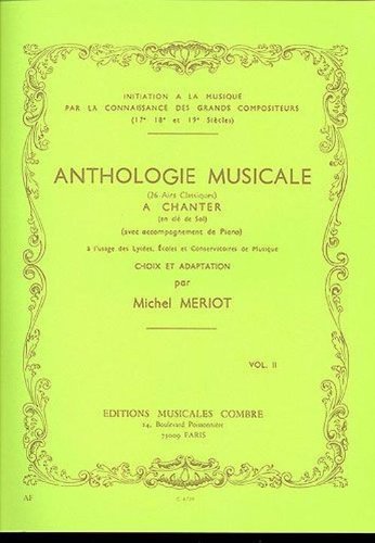 ANTHOLOGIE MUSICALE VOL2 (26 AIRS CLASSIQUES) --- FORMATION MUSICALE Sheet Music