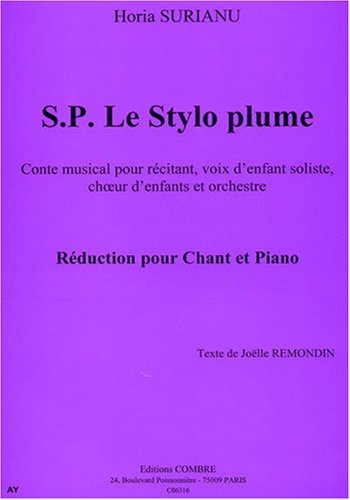 S P LE STYLO PLUME (CONTE MUSICAL) --- CHANT ET PIANO Sheet Music