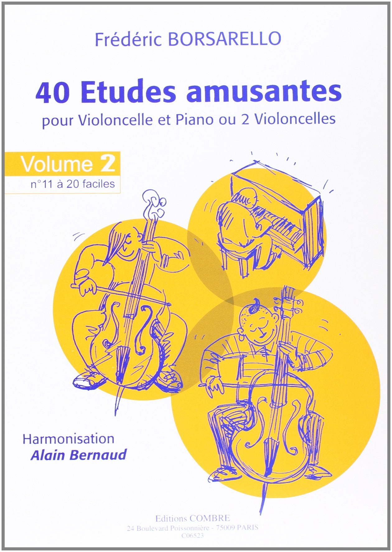 ETUDES AMUSANTES (40) VOL.2 (11 A 20) --- VIOLONCELLE ET PIANO (OU 2 VIOLONCELLES) Sheet Music