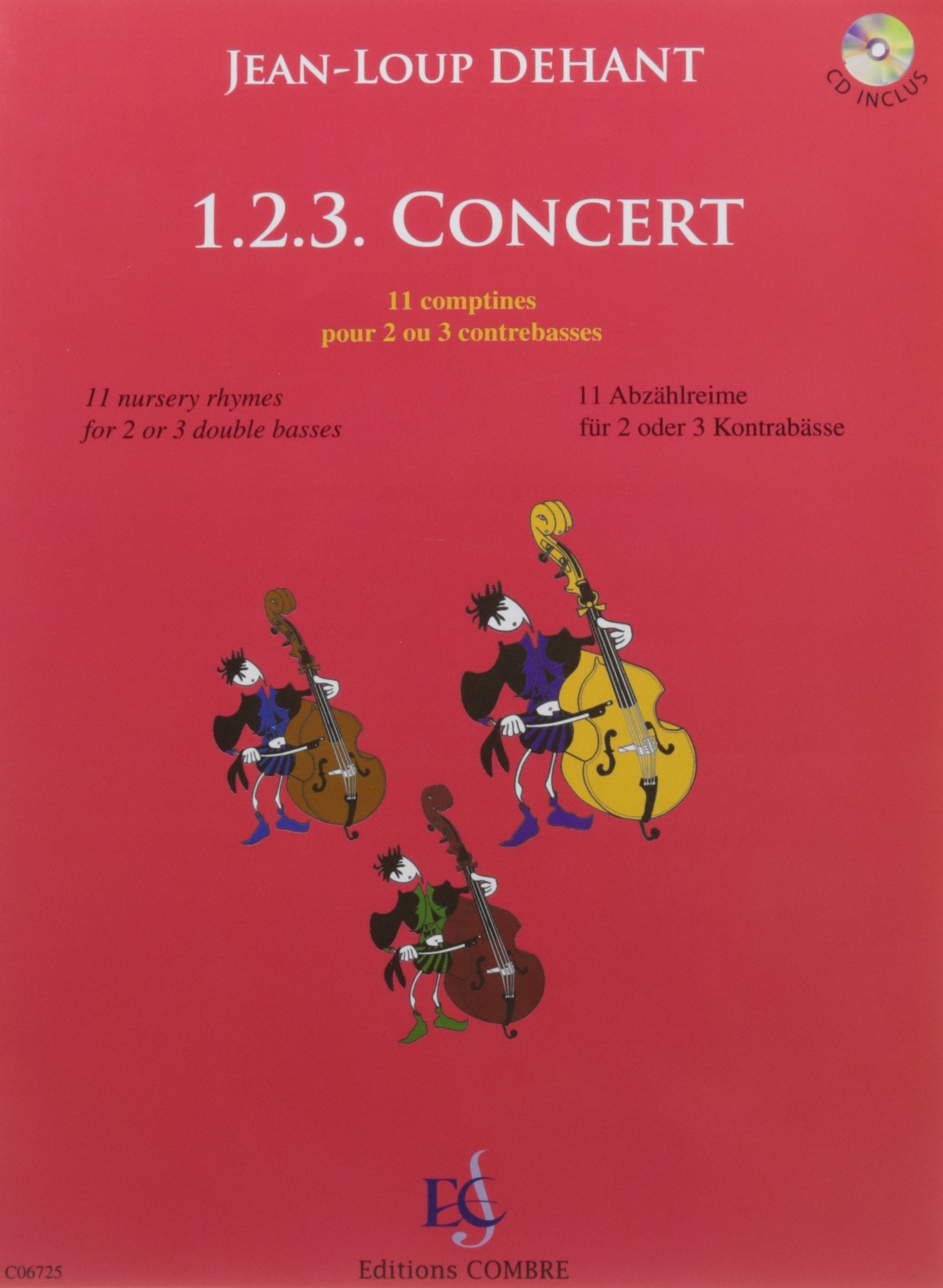 1.2.3. CONCERT + CD --- 2 OU 3 CONTREBASSES Sheet Music