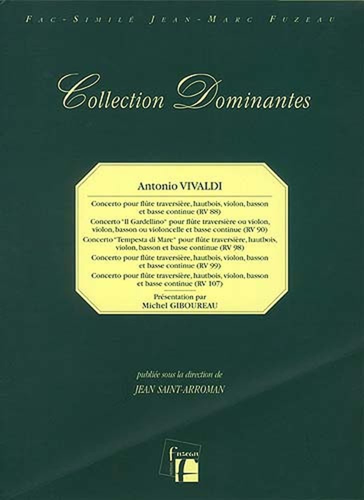 Concertos RV 88 - RV 90 - RV 98 - RV 99 - RV 107. book
