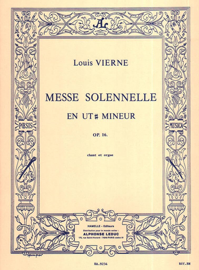 Messe solennelle en ut diŠse mineur. Chœur Mixte et Piano/Orgue. Vocal Score Sheet Music