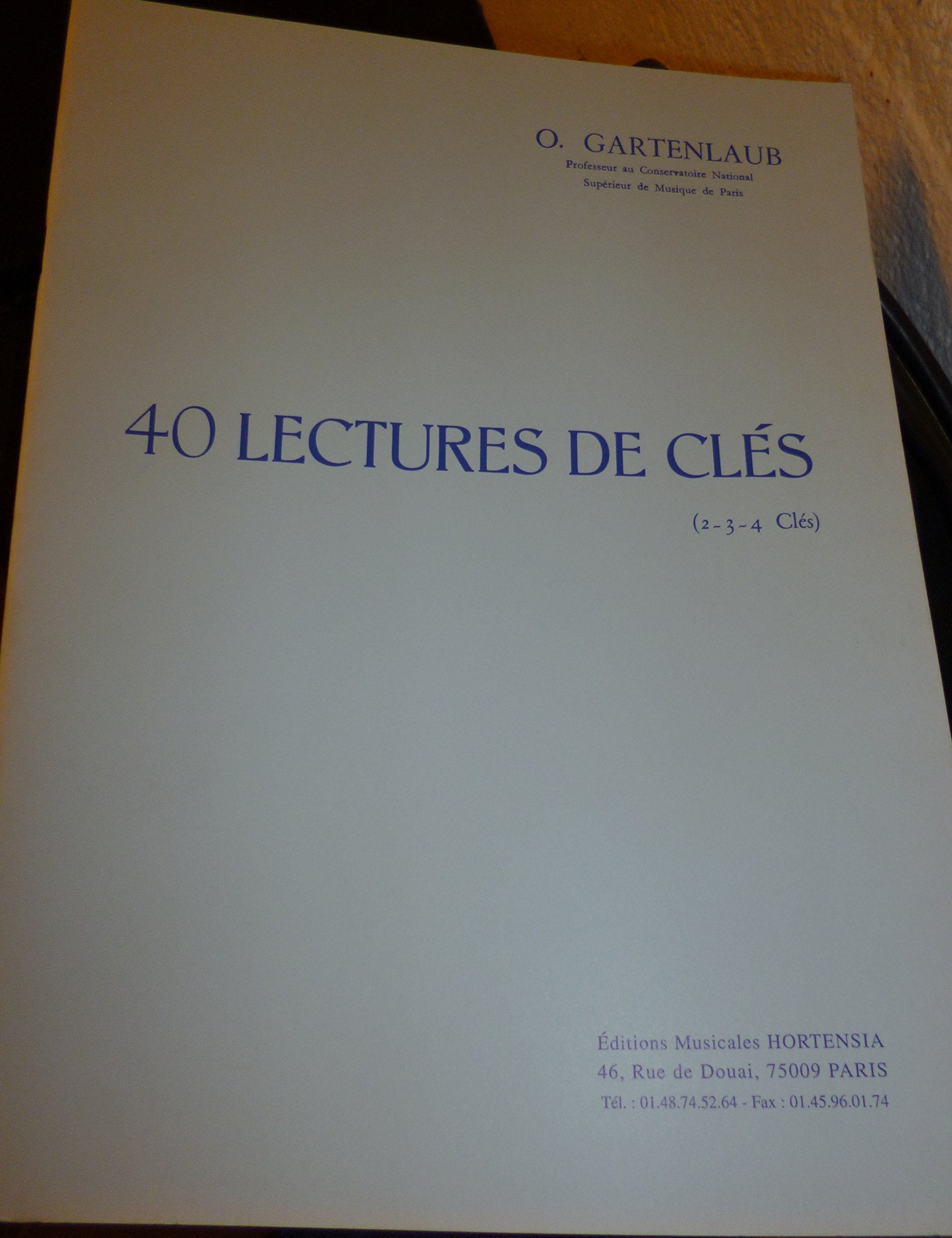 Product Image: Gartenlaub 40 Lectures De Cles 2 3 Ou 4 Cles Livre - Partitions