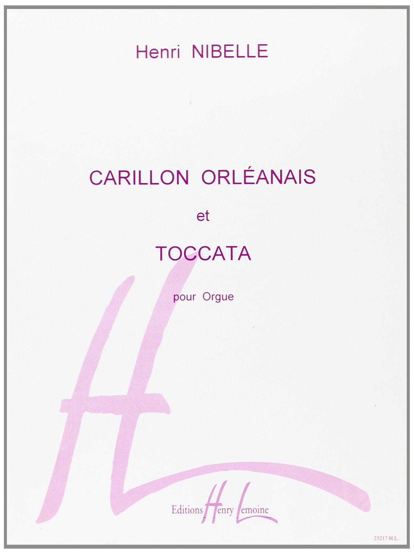 CARILLON ORLEANAIS ET TOCCATA --- ORGUE Sheet Music