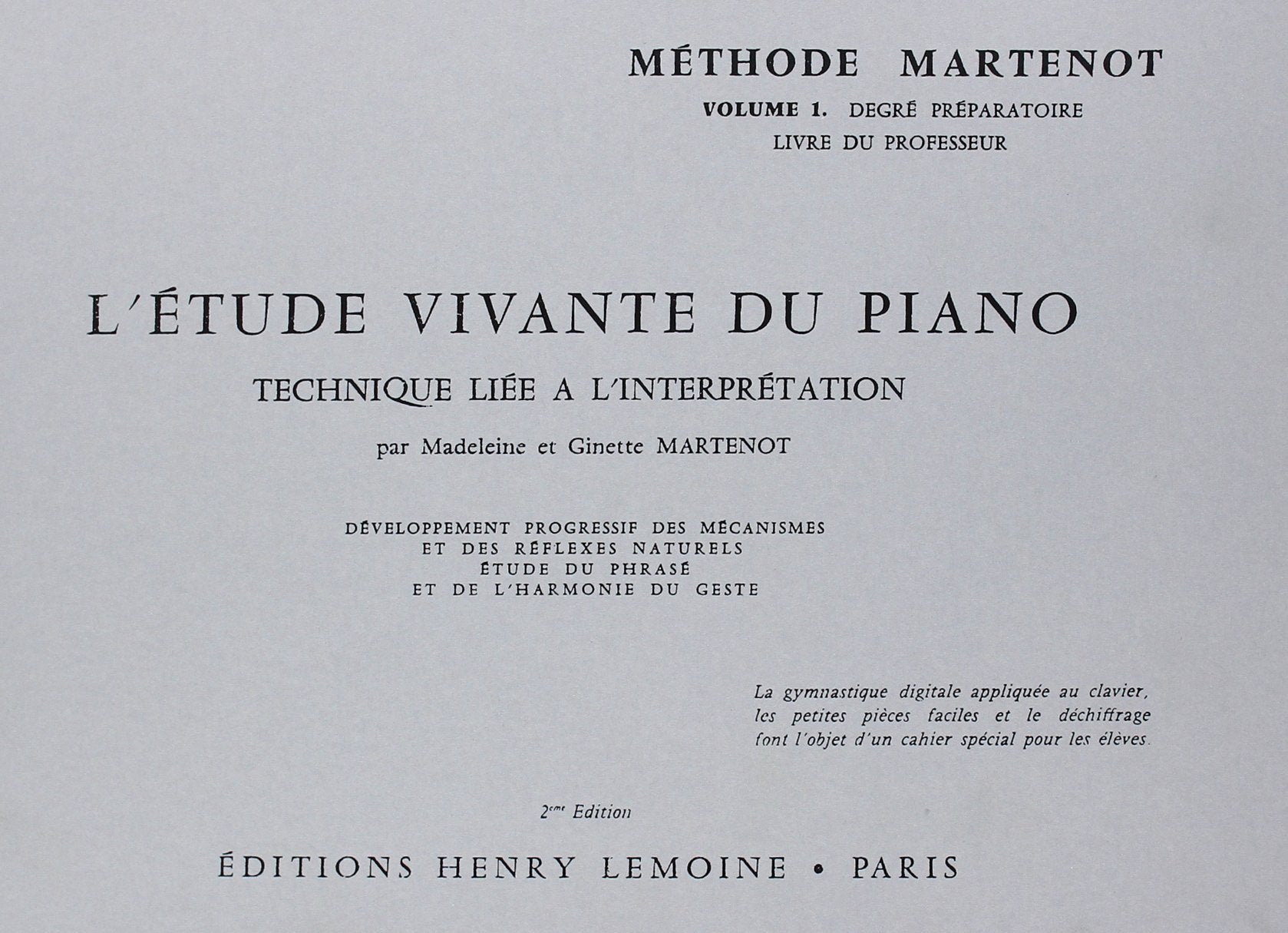 Etude vivante 1 - préparatoire maître book