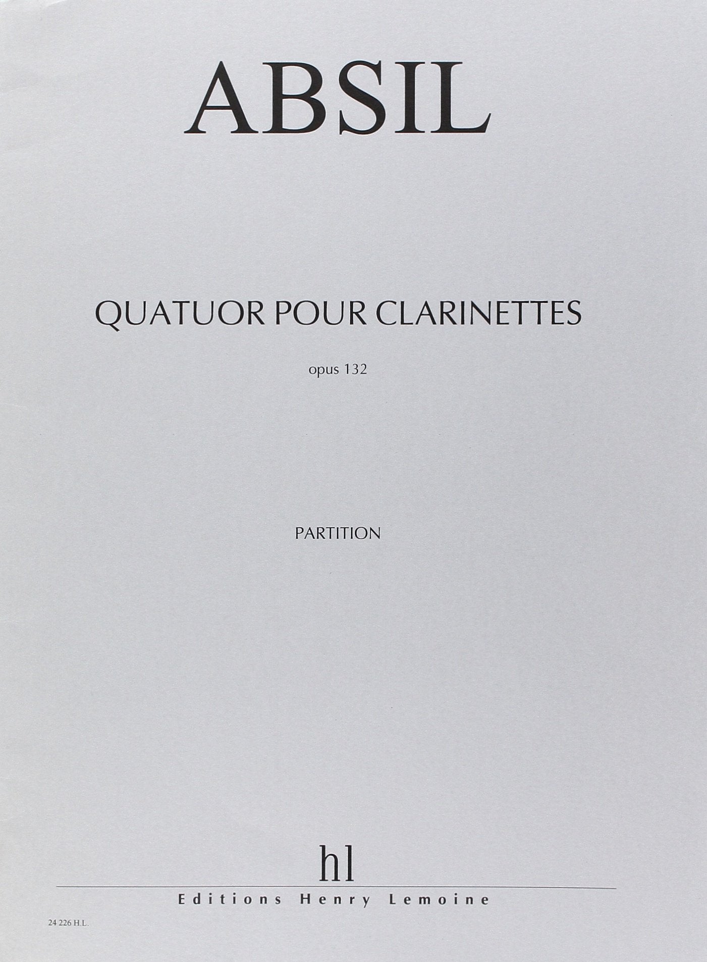Quatuor de clarinettes op.132 --- 4 clarinettes book