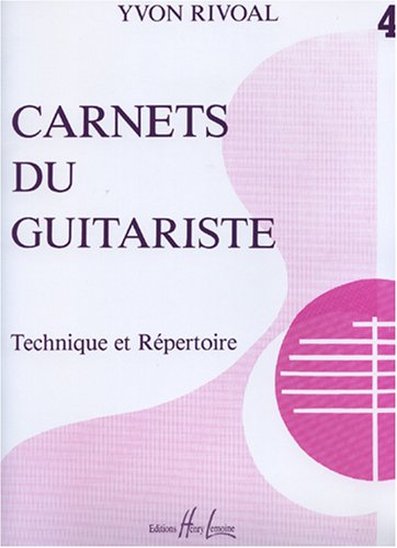 CARNETS DU GUITARISTE VOL.4 --- GUITARE Sheet Music