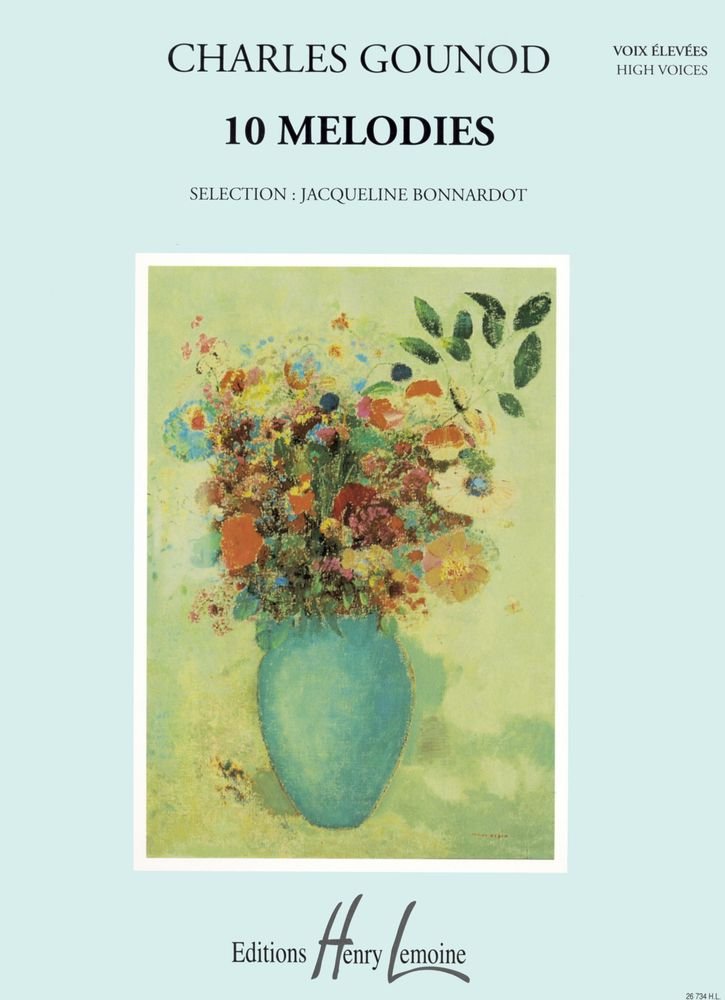 MELODIES (10) --- VOIX ELEVEE ET PIANO Sheet Music