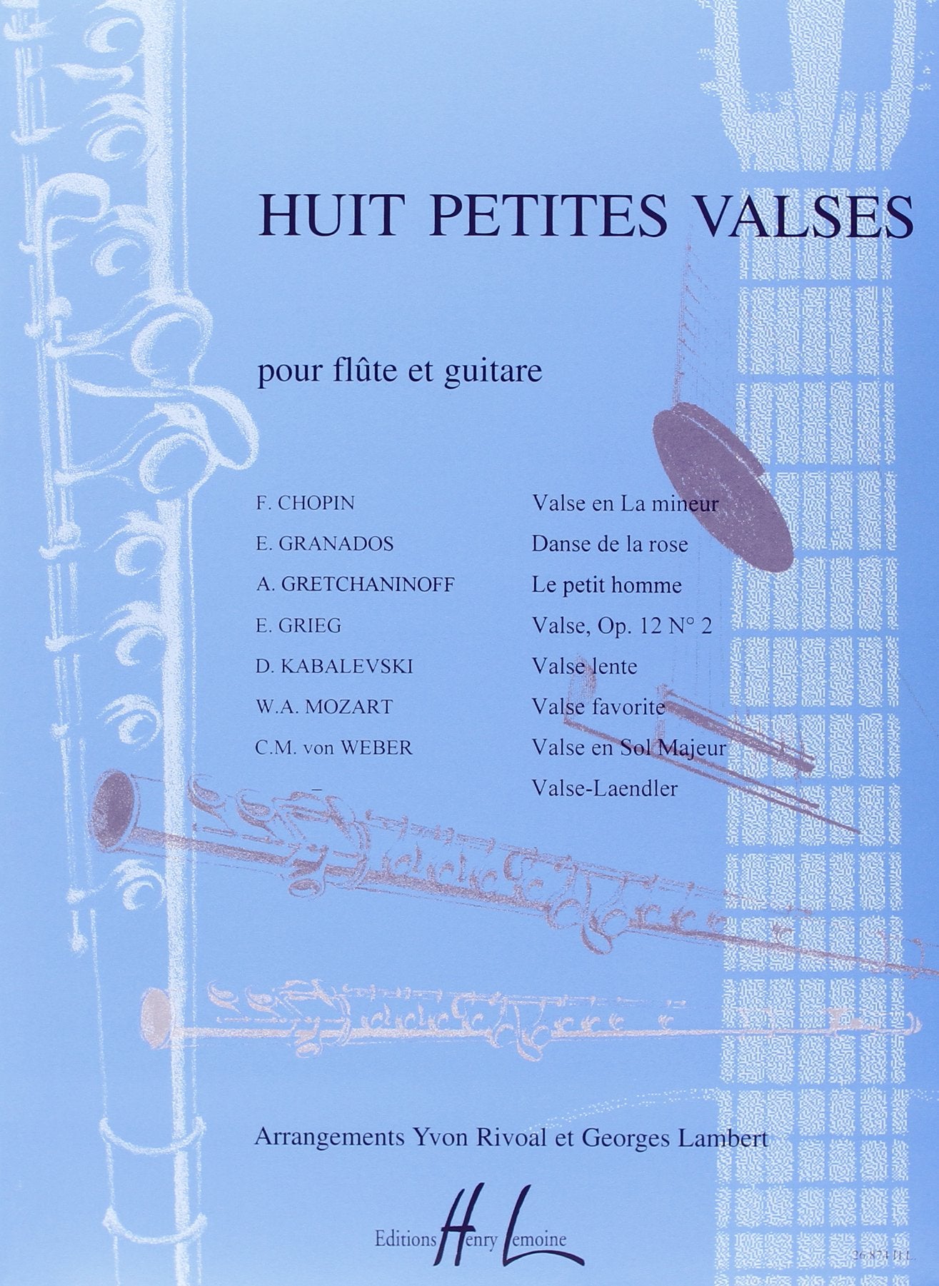 PETITES VALSES (8) --- FLUTE ET GUITARE Sheet Music