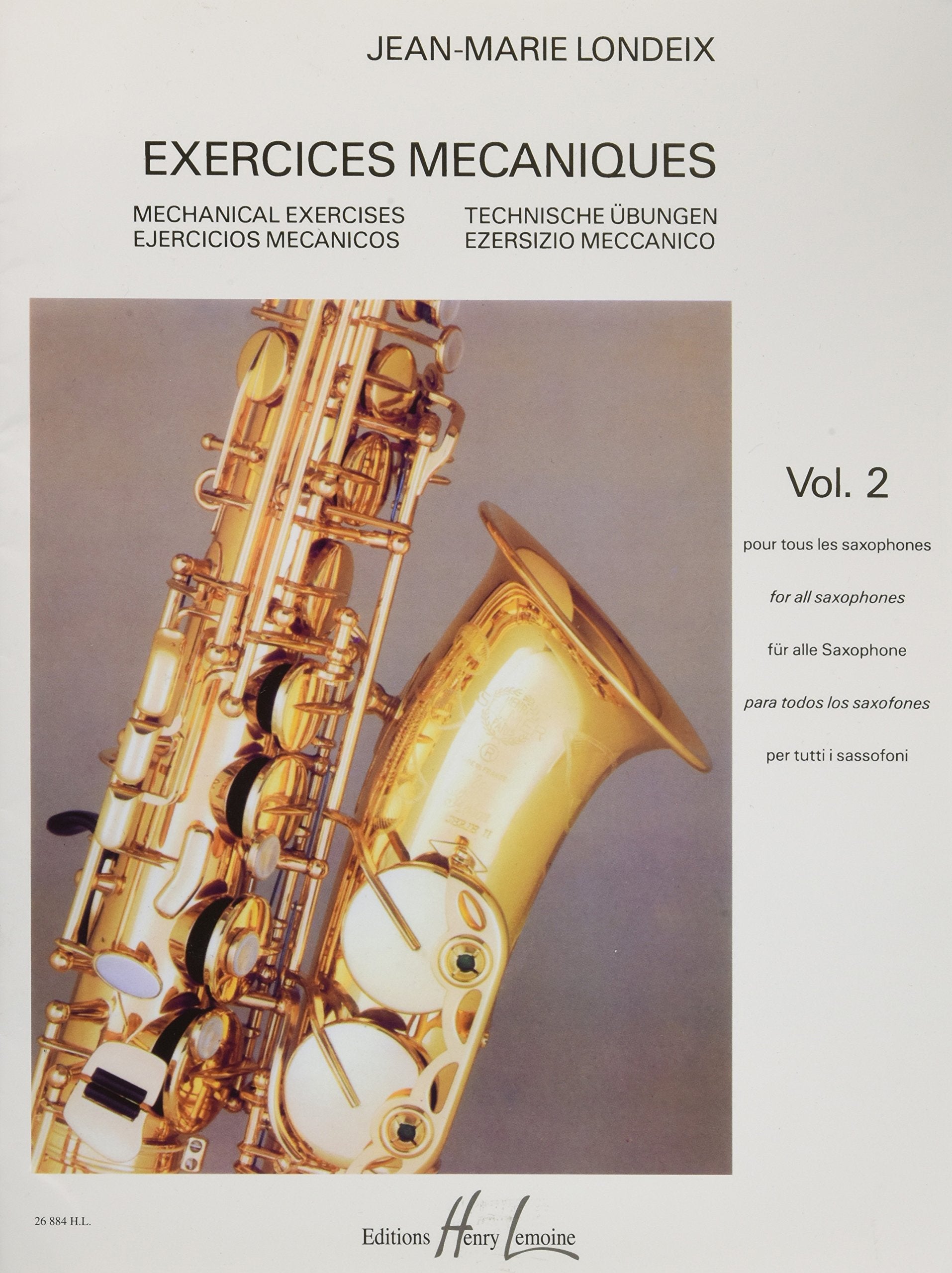 EXERCICES MECANIQUES VOL.2 --- SAXOPHONE Sheet Music