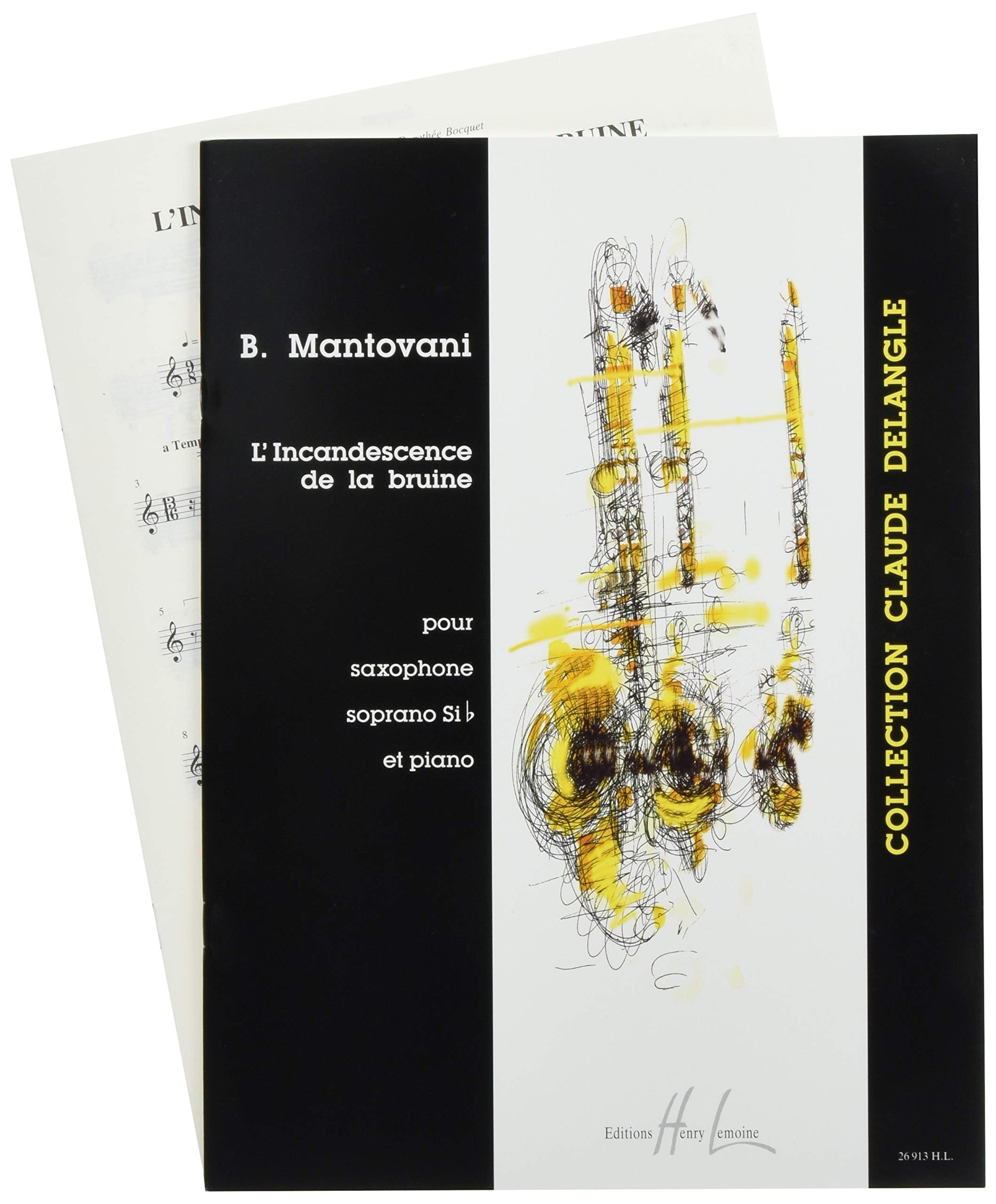 L'INCANDESCENCE DE LA BRUINE --- SAXOPHONE SIB ET PIANO Sheet Music