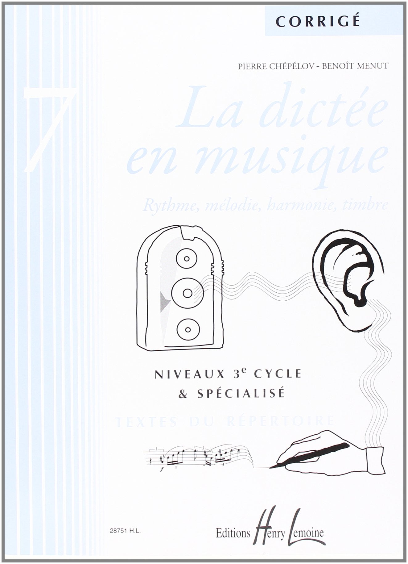 La dictee en musique vol.7 - corrige book
