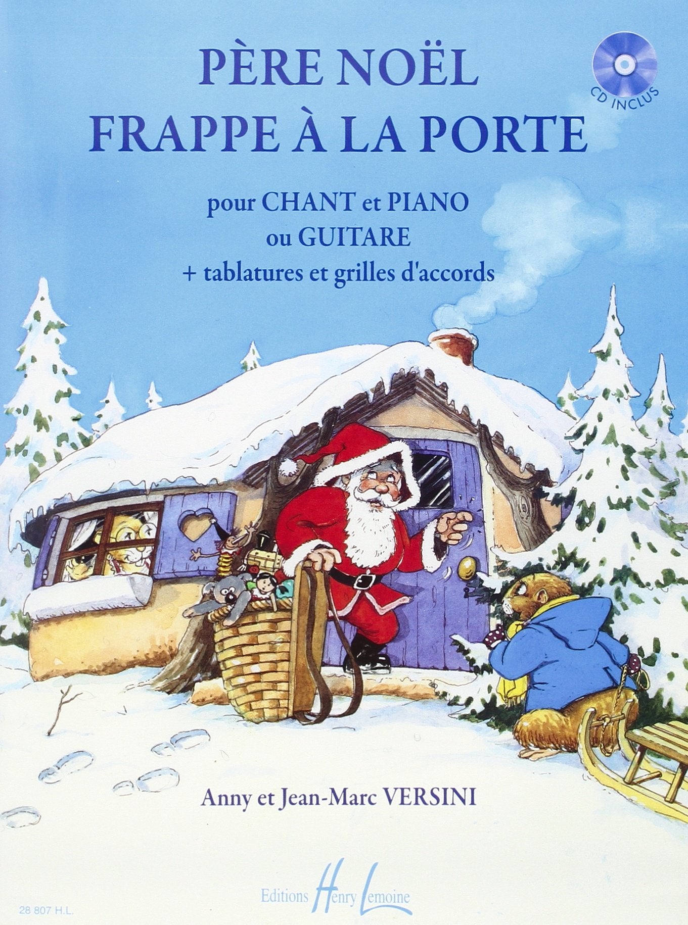 PERE NOEL FRAPPE A LA PORTE + CD --- CHANT ET PIANO OU GUITARE + TABLATURES ET GRILLES D'ACCORDS Books