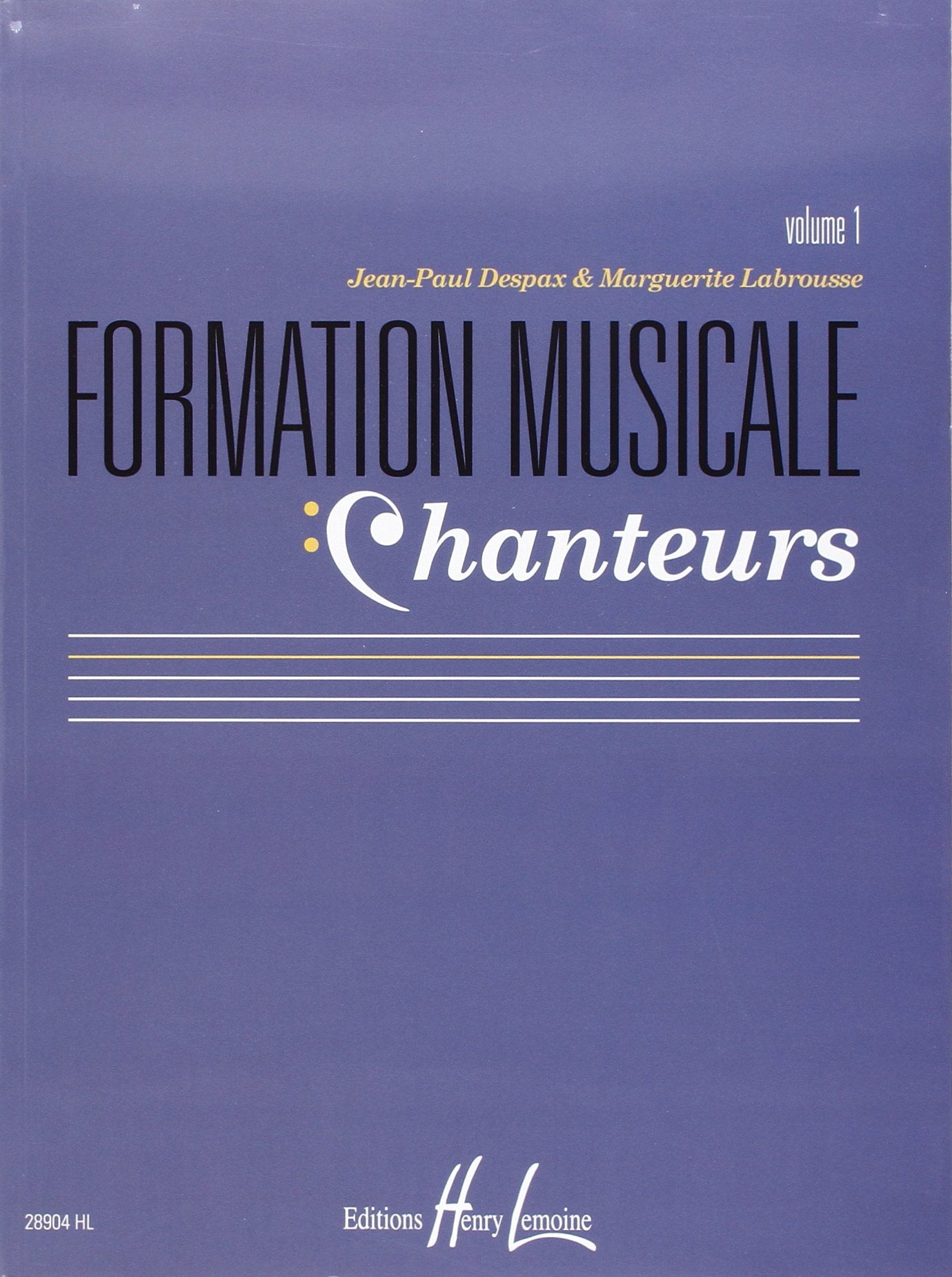 Formation musicale chanteurs vol.1 --- formation musicale book