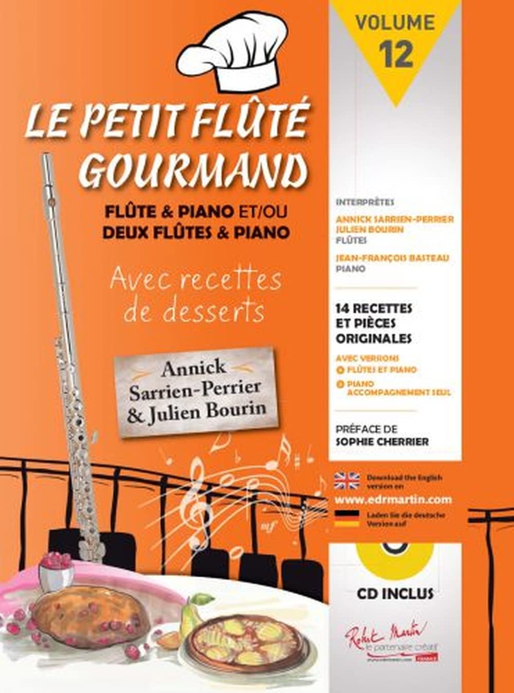Annick Sarrien Perrier,Julien Bourin-Petit Flute Gourmand-Flöte und Klavier-BOOK cd