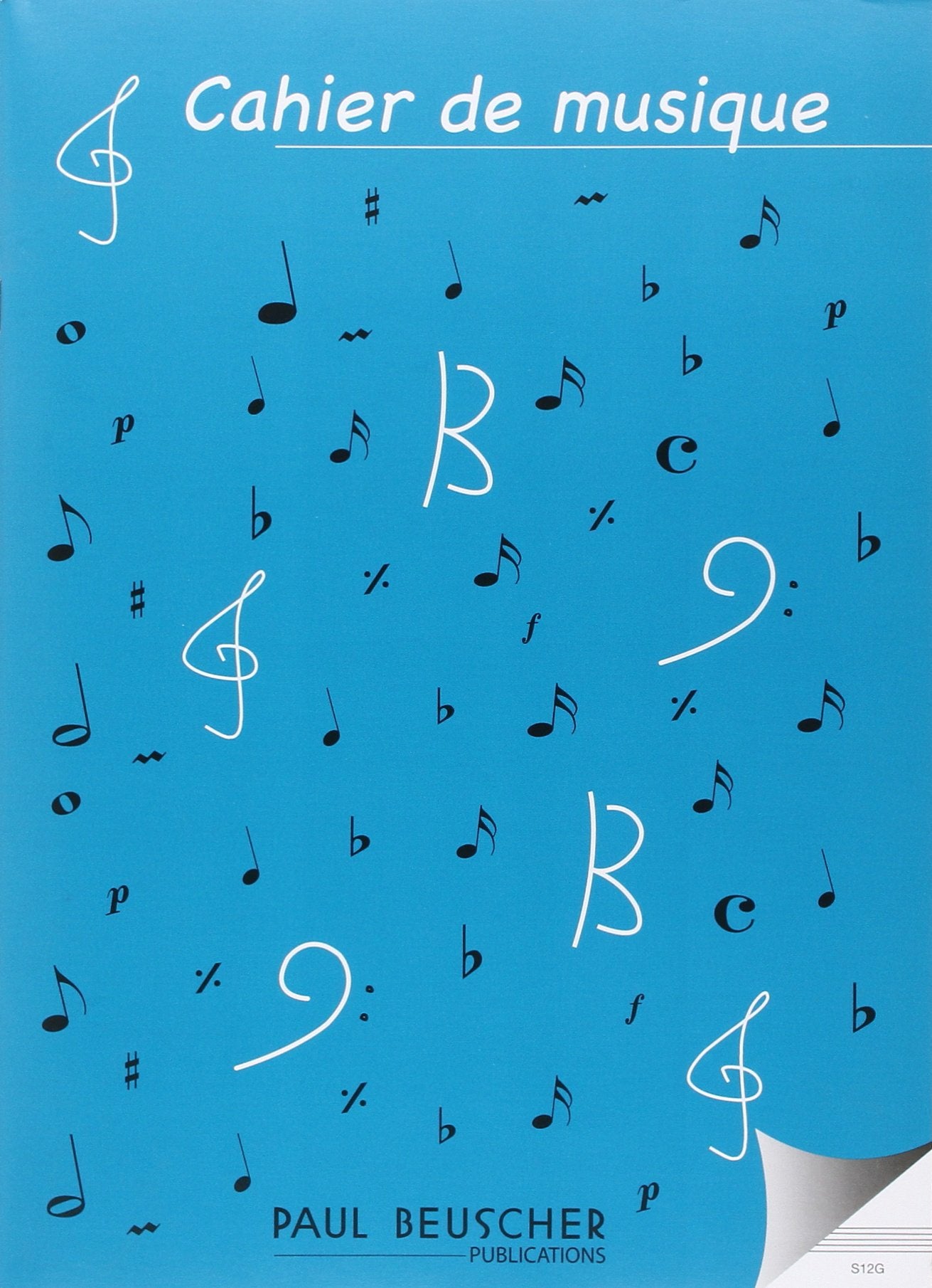 CAHIER DE MUSIQUE 12 PORTEES - GRAND FORMAT Arts & Music