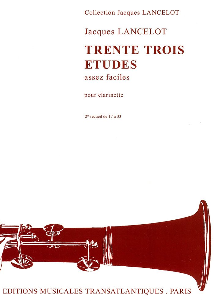33 Etudes Assez Faciles - Vol. 2. Solo pour Clarinette. Sheet Music