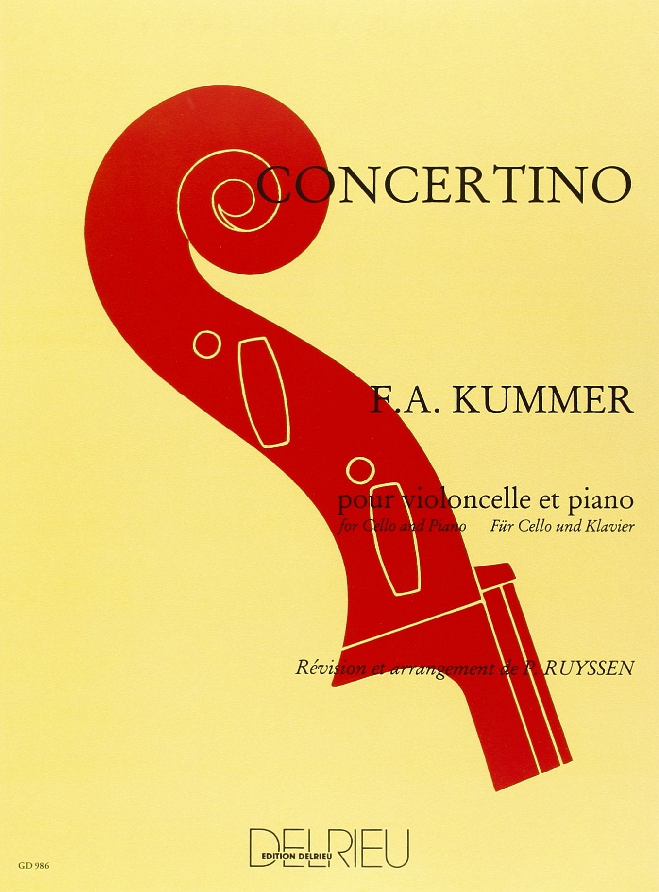 CONCERTINO EN DO MAJ. --- VIOLONCELLE ET PIANO Sheet Music