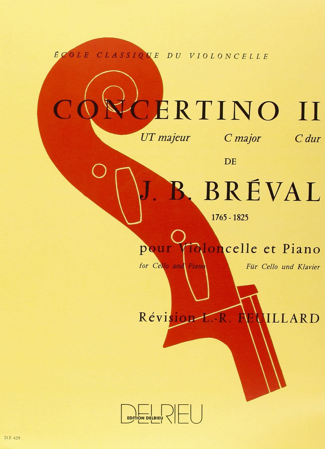 CONCERTINO N2 EN UT MAJ. --- VIOLONCELLE ET PIANO Sheet Music