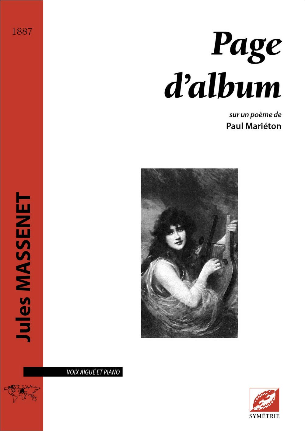 Page d’album: partition pour voix aiguë et piano book