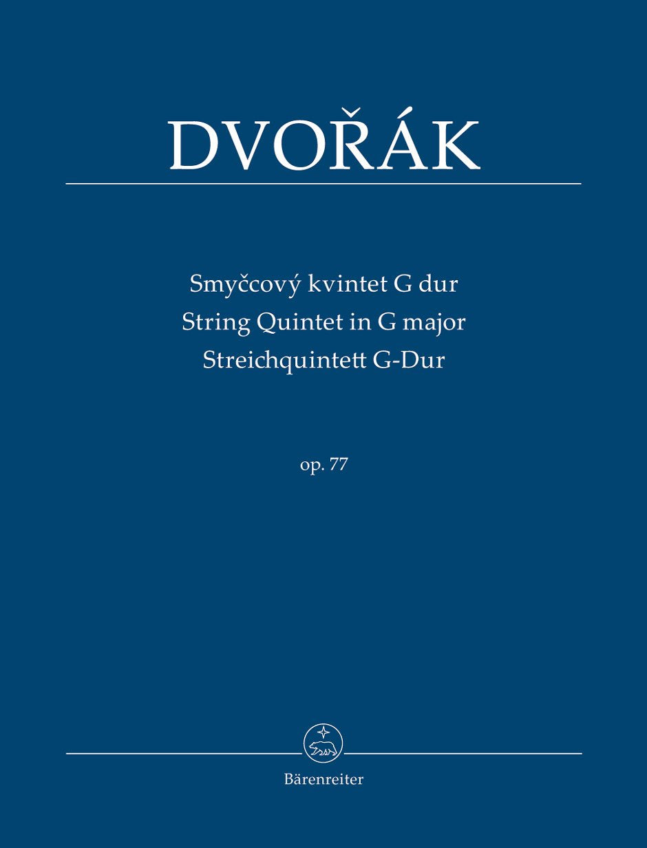 Streichquintett G-Dur op. 77. Studienpartitur Sheet Music