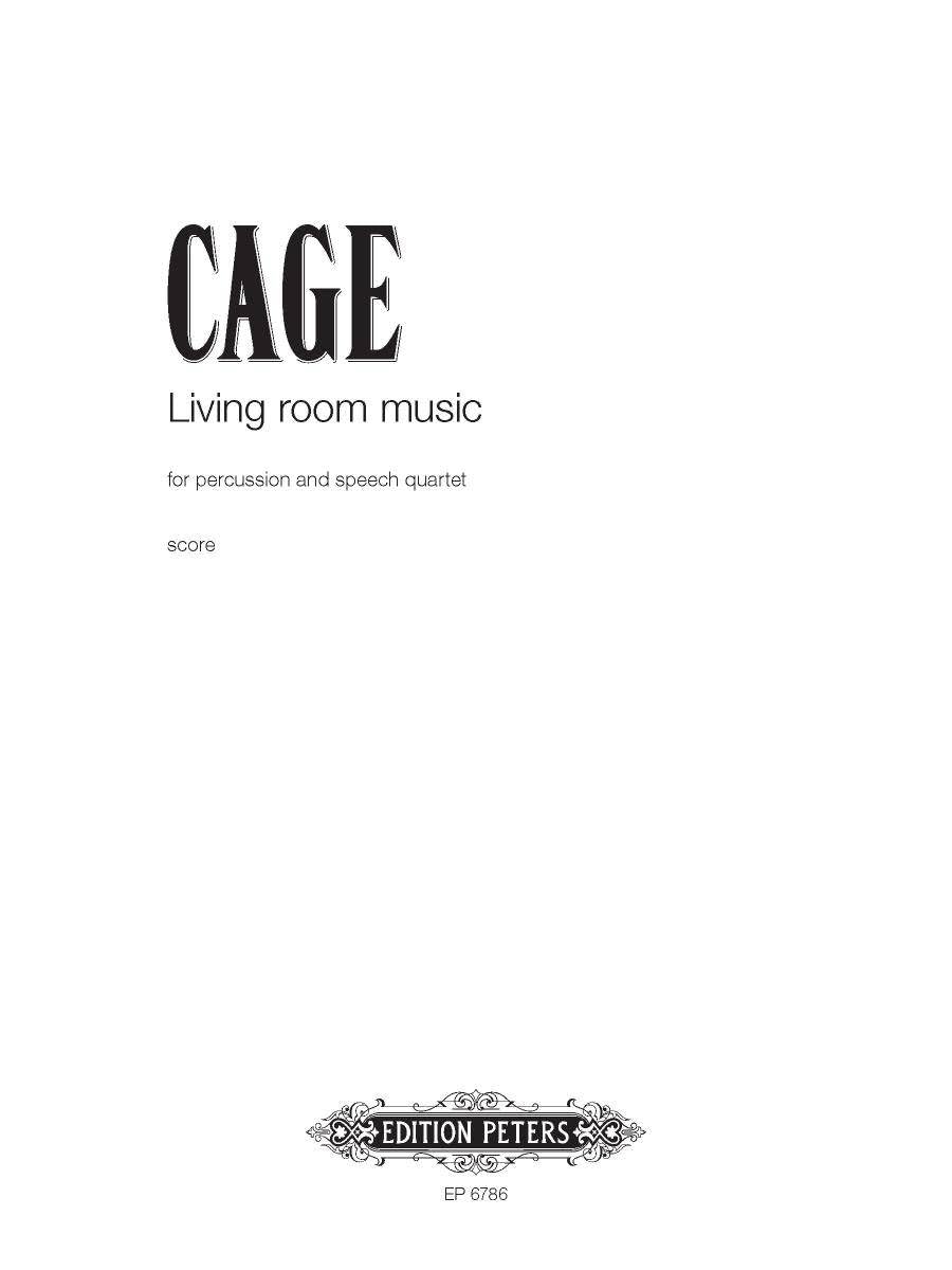 Living Room Music for Vocalising Perc. Quartet Sheet Music