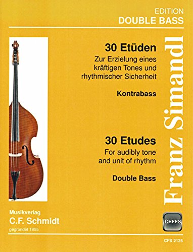 Simandl, Franz: 30 Etüden für Kontrabass (Musiknoten) cd
