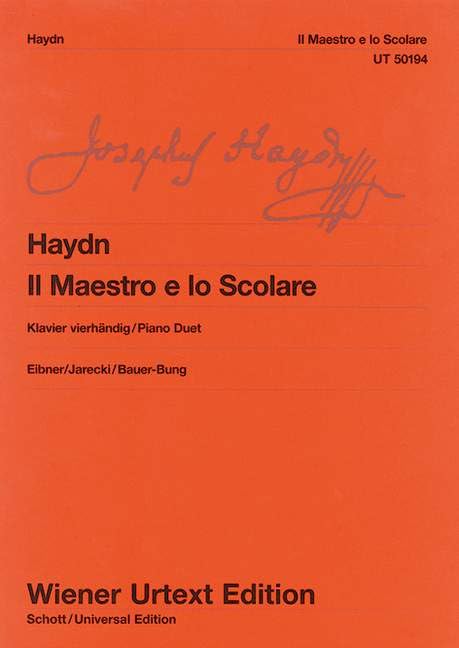 Il Maestro E Scolare Hob. Xviia:1: Edited from early editions and manuscript copies. Hob.XVIIa:1. piano (4 hands). Arts & Music