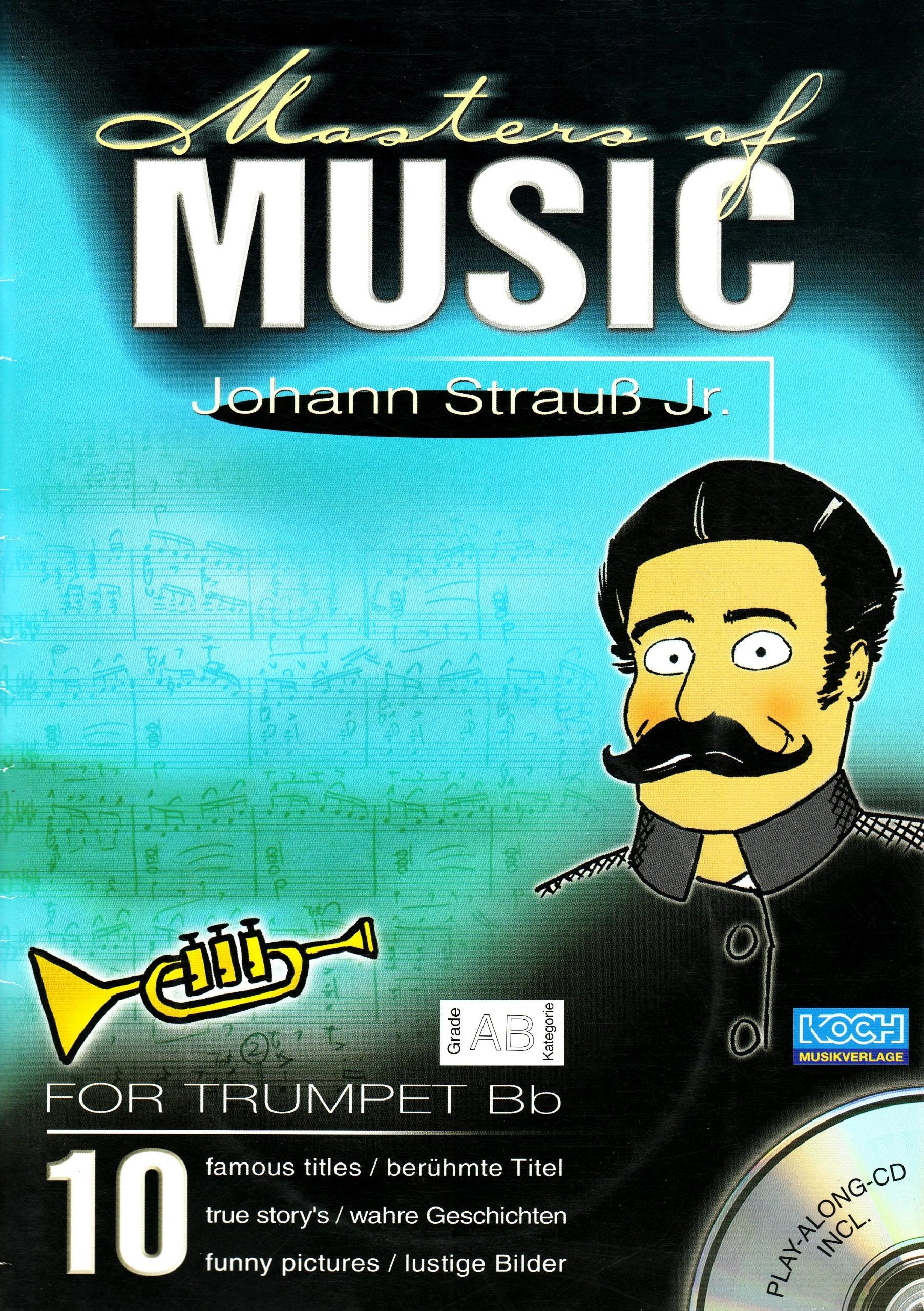 Johann Strauß Jr., m. Audio-CD: 10 berühmte Titel Sheet Music