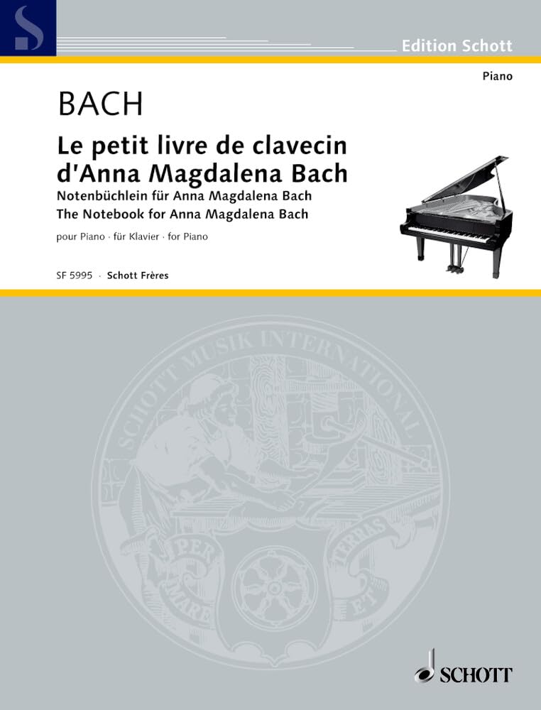 Notebook for Anna Magdalena Bach: piano. book