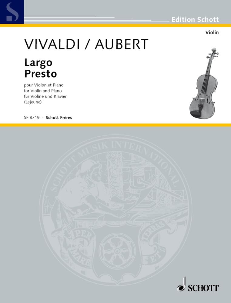 Largo/Presto: Nr. 5. Violine und Klavier. (Collection Marcel Lejeune, Nr. 5) Sheet Music