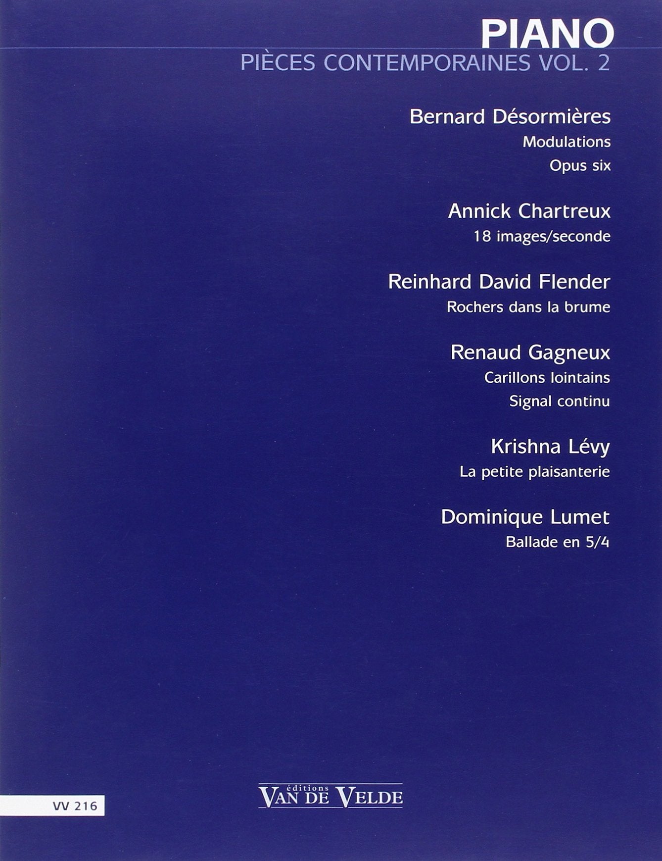 PIANO - PIECES CONTEMPORAINES VOL.2 --- PIANO Sheet Music