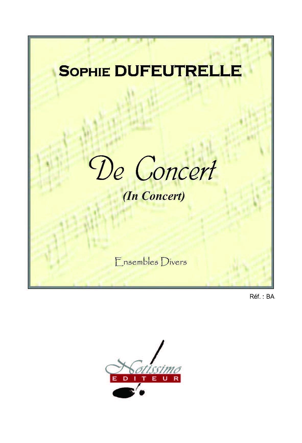 Dufeutrelle de concert ensemble score/parts book