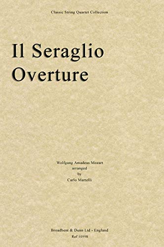 Wolfgang Amadeus Mozart-Il Seraglio Overture-SET OF PARTS Music