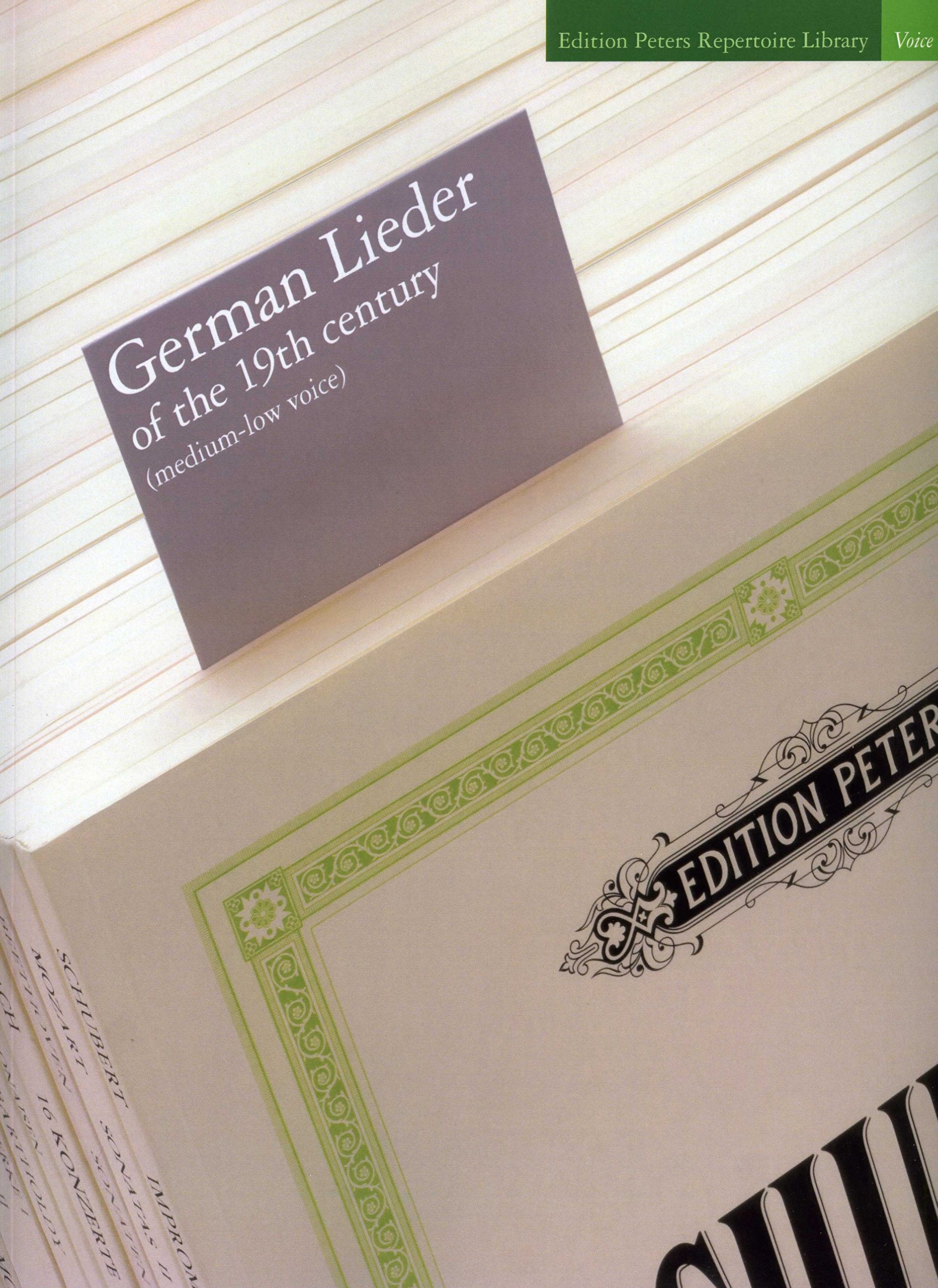 German lieder of the 19th century book