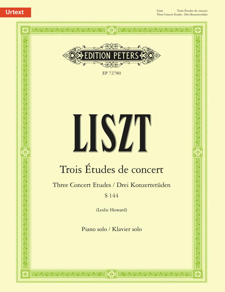 Trois Études De Concert Three Concert Etudes for Piano: S144 book