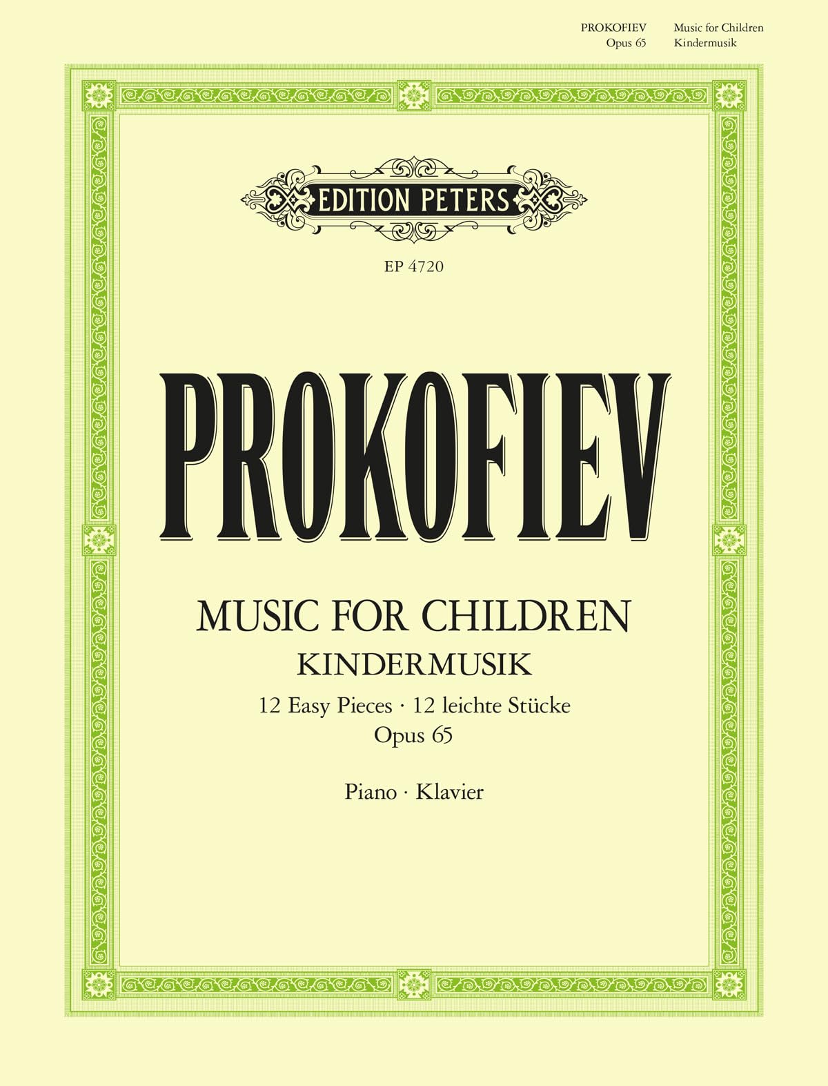 Music for Children: 12 easy pieces for Piano (1935) für Klavier solo op. 65 -Kindermusik- Sheet Music