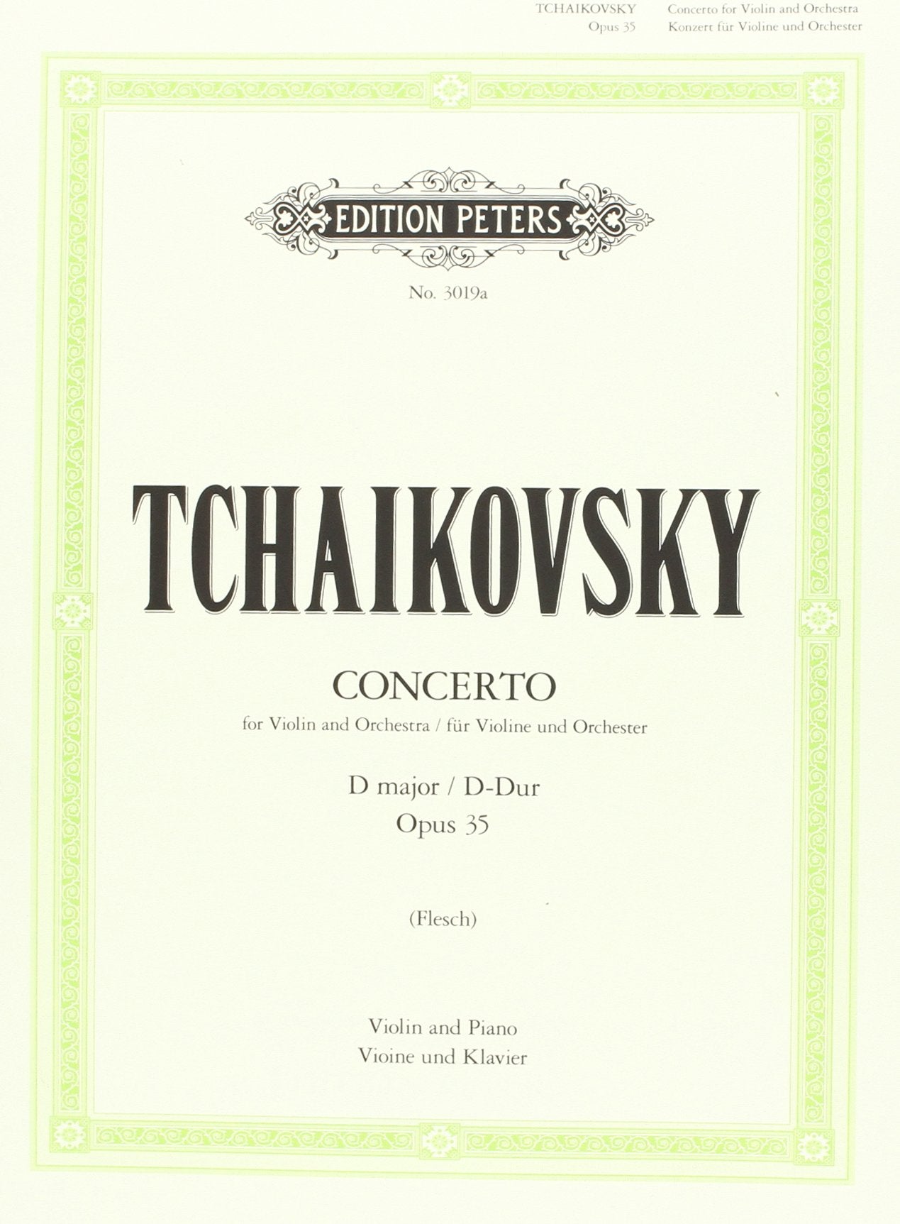 Cto Violon Op.35 Ré Maj. - Vl/Po Sheet Music
