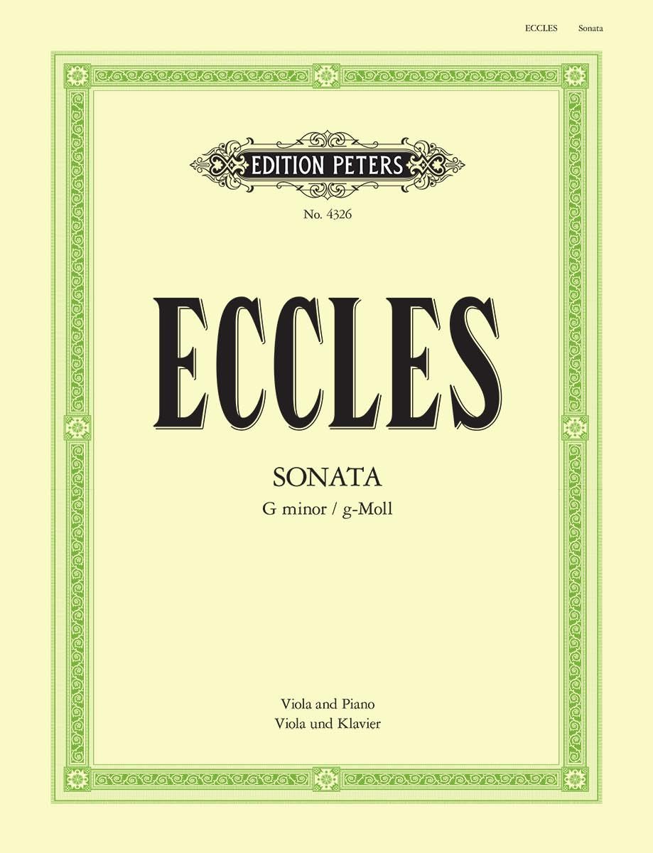Viola Sonata in G Minor (Edition Peters) Sheet Music